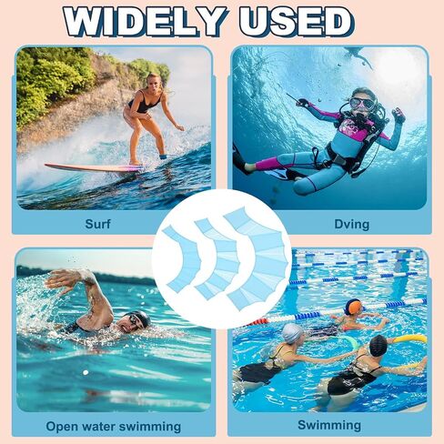 Silicone Swimming Gloves, Webbed Gloves for Swimming Half-Finger Frog Type Water Resistance Gear Swim Fins in Kuwait