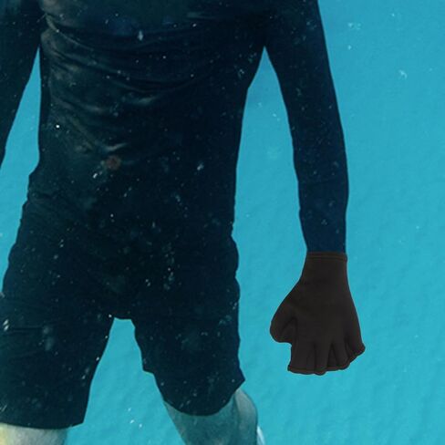 SEWACC Sports Aqua Gloves Webbed Paddle Flow Swimming Resistance Gloves for Water Aerobics Aquatic Fitness and Swim Training (Black) in Kuwait