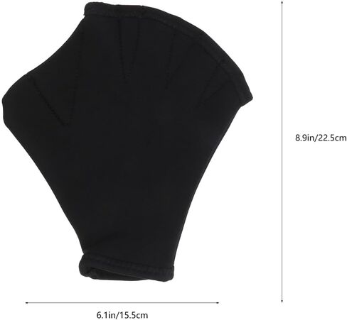 SEWACC Sports Aqua Gloves Webbed Paddle Flow Swimming Resistance Gloves for Water Aerobics Aquatic Fitness and Swim Training (Black) in Kuwait
