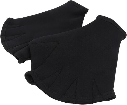 SEWACC Sports Aqua Gloves Webbed Paddle Flow Swimming Resistance Gloves for Water Aerobics Aquatic Fitness and Swim Training (Black) in Kuwait