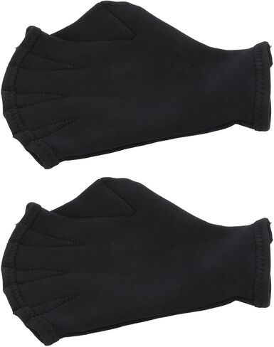 SEWACC Sports Aqua Gloves Webbed Paddle Flow Swimming Resistance Gloves for Water Aerobics Aquatic Fitness and Swim Training (Black) in Kuwait