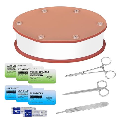Ultrassist Suture Practice Kit for Medical Students,Suture Practice Pad with Realistic Suture Tools for Medical Training, Nursing Doctor (Replaceable Silicone Pad) in Kuwait
