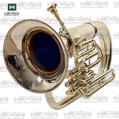 Euphonium 3 Valve Bb Pitch Brass Musical Instrument with Carry Case, Mouthpiece, Suitable for Beginners & Professionals (Gold) in Kuwait