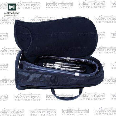 Euphonium 3 Valve Bb Pitch Brass Musical Instrument with Carry Case, Mouthpiece, Suitable for Beginners & Professionals (Black Nickel) in Kuwait