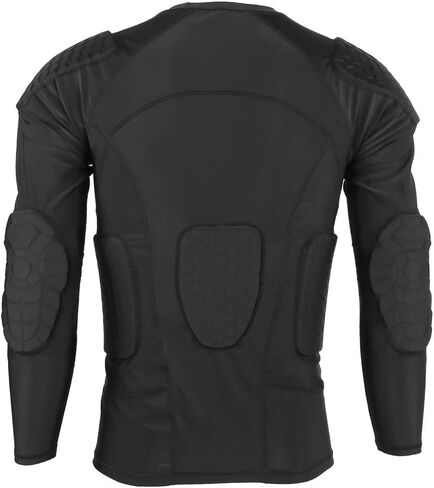 CHICIRIS Lightweight Anti Collision Chest Guard, Long Sleeved Sport Suit with 10mm Shock Absorbing Foam Padding for Football Basketball Baseball Training in Kuwait