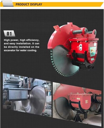 Heavy Load Hydraulic Rock Saw, High Elastic Blade Hydraulic Rock Saw Excavator Attachment for Limestone Cutting, Granite Mining and Foundation Construction in Kuwait