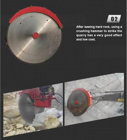 Heavy Load Hydraulic Rock Saw, High Elastic Blade Hydraulic Rock Saw Excavator Attachment for Limestone Cutting, Granite Mining and Foundation Construction in Kuwait