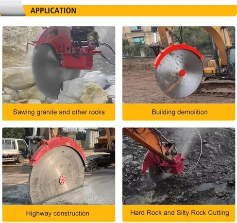 High Efficiency Hydraulic Rock Saw, Energy Saving Hydraulic Rock Saw Excavator Attachment for Road Construction, Tunneling Works and Hardstone Excavation in Kuwait