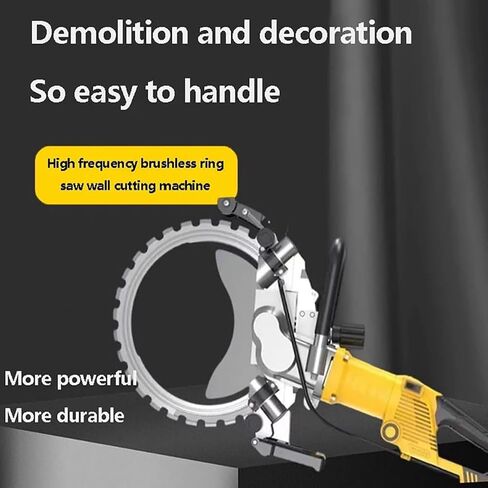 5000W-Concrete-Ring-Saw,3000Rpm-Handheld-Ring-Saw-Wall-Cutting-Machine,29Cm-Brushless-Toroidal-Electric-Concrete-Saw-Reinforced-Iron-Concrete-Cutting in Kuwait