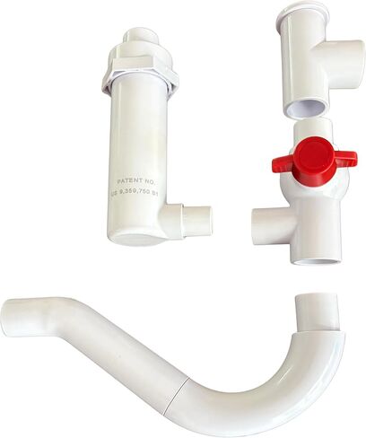 Cool Air Combat P-Trap with Tab Dispenser | Easy-Cleaning HVAC P-Trap | No Venting Needed | Compatible with Most Furnace & AC Systems (Configurable (CPT-150)) in Kuwait