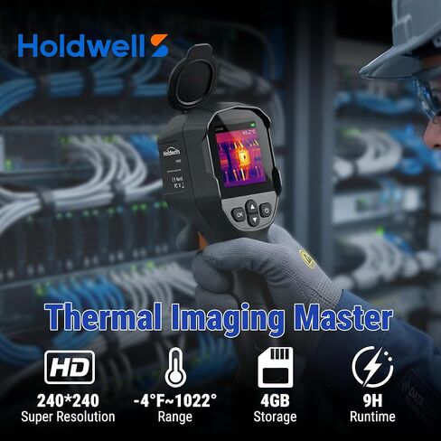 Thermal Imaging Camera 240x240 TISR Super Resolution, 96x96 IR Thermal Imager with 25Hz Refresh Rate, -4°F~1022°F, IP54, 6 Color Palettes, 2000mAh Battery in Kuwait