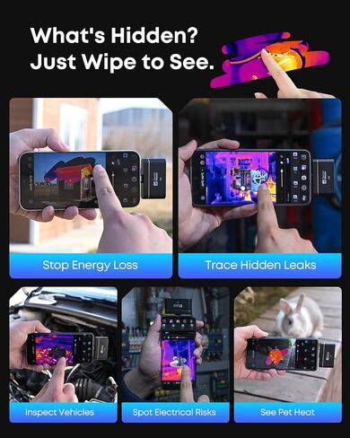 Thermal Master P4 Android Dual-Lens Thermal Camera, 512×384 X³ IR Resolution, Thermal Imager with IR Eraser | -4°F to 1112°F Range, 0.035°C Sensitivity, 15× Digital Zoom, AI Alignment, Ideal for HVAC & Electrical in Kuwait