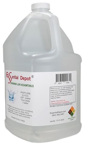 Propylene Glycol - PG - 2 x 1-Gallon (8 lb 9 oz net wt Each Container) - USP - Kosher - Food Grade - Safety Sealed resealable HDPE Container, Microwave (Remove foil Seal) Safe, Freezer Safe in Kuwait