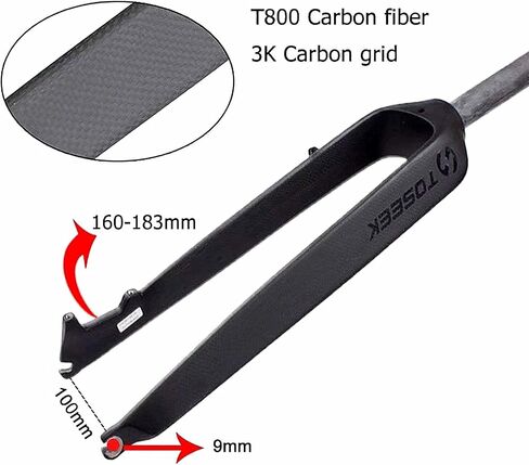 1-1/8" 29 inch Mountain Bike Rigid Front Fork Straight Tube 3K T800 Carbon Fiber, Ultralight Mountain Bike Front Fork 28.6mm in Kuwait