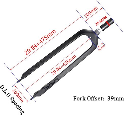 1-1/8" 29 inch Mountain Bike Rigid Front Fork Straight Tube 3K T800 Carbon Fiber, Ultralight Mountain Bike Front Fork 28.6mm in Kuwait