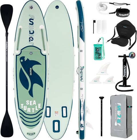 FunWater Inflatable Stand Up Paddle Board with Premium SUP Paddleboard Accessories, Anti-Slip EVA Deck, 11'6''/11'/10'6'' Paddle Boards for Adults & Youth of All Skill Levels in Kuwait