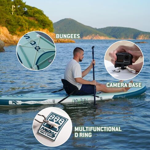 FunWater Inflatable Stand Up Paddle Board with Premium SUP Paddleboard Accessories, Anti-Slip EVA Deck, 11'6''/11'/10'6'' Paddle Boards for Adults & Youth of All Skill Levels in Kuwait