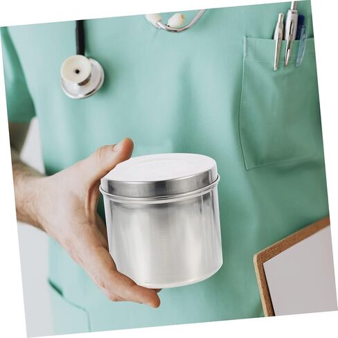 Stainless Steel Apothecary Jar Airtight Lid Small Airtight Jar for Salons Clinics Unguent Storage Bottle in Kuwait