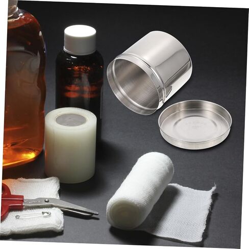 Stainless Steel Apothecary Jar Airtight Lid Small Airtight Jar for Salons Clinics Unguent Storage Bottle in Kuwait