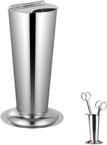 Hemostat Forceps Holder Jar with Stainless Steel Lid Quick Access Nail Tool Container Organizer for Scissors Forceps Hemostats Needle Medical Clamp Barber Shop Hair Salon Nail Art Beauty in Kuwait