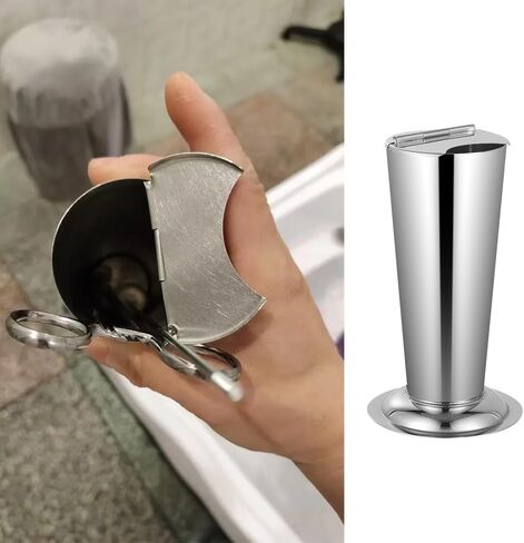 Hemostat Forceps Holder Jar with Stainless Steel Lid Quick Access Nail Tool Container Organizer for Scissors Forceps Hemostats Needle Medical Clamp Barber Shop Hair Salon Nail Art Beauty in Kuwait