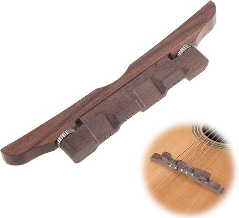 Adjustable Ebony Mandolin Bridge, Compensated Design Mandolin Bridge Set - Easy Install Replacement for Enhanced Tone and Playability in Kuwait