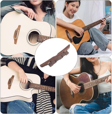 Adjustable Ebony Mandolin Bridge, Compensated Design Mandolin Bridge Set - Easy Install Replacement for Enhanced Tone and Playability in Kuwait