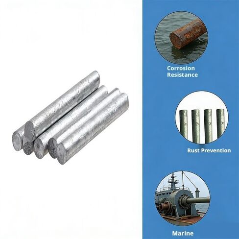 1Pc Zinc Cast Rods High Purity Zinc Rod Anti-Corrosion Solid Round Zinc Rod 12inch Diameter 16mm Length 300mm for Scientific Research Experiment Metal Ship Protection in Kuwait