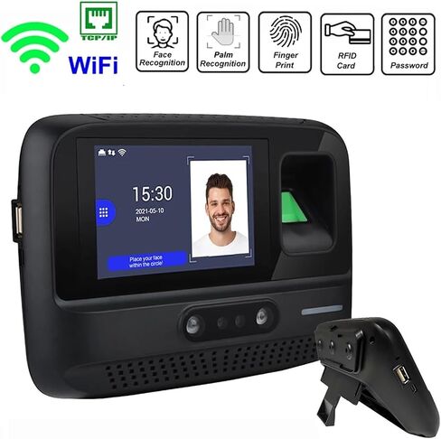 WiFi Palm Face Recognition Time Attendance Machine Desktop Fingerprint Card Empolyee Electronic Attendance Management System in Kuwait