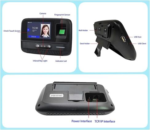 WiFi Palm Face Recognition Time Attendance Machine Desktop Fingerprint Card Empolyee Electronic Attendance Management System in Kuwait
