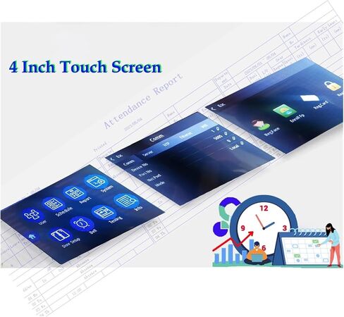 WiFi Palm Face Recognition Time Attendance Machine Desktop Fingerprint Card Empolyee Electronic Attendance Management System in Kuwait