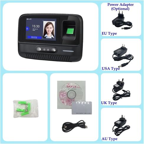 WiFi Palm Face Recognition Time Attendance Machine Desktop Fingerprint Card Empolyee Electronic Attendance Management System in Kuwait