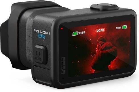GoPro Mission 1 PRO - كاميرا سينمائية مدمجة مع فيديو 8K60، مستشعر 1 بوصة، أداء متقدم في الإضاءة المنخفضة، صور 50 ميجابكسل، حركة بطيئة 960 إطارًا في الثانية، تثبيت HyperSmooth in Kuwait