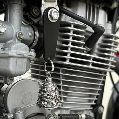 Motorcycle Ride Bell For Bikers, Guardian Angel Gremlin Motorcycle Bells for Luck, Motorcycle Rider Key Chain in Kuwait