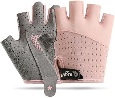 Kids Cycling Gloves Half Finger for Age 3-12, Boys Girls Non-Slip Bike Gloves Breathable Mesh Fingerless Sports Gloves in Kuwait