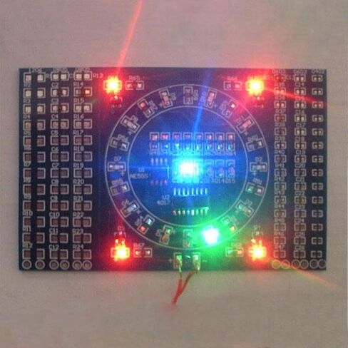 DIY Rotating LED SMD Component Practice Board Skill Training in Kuwait