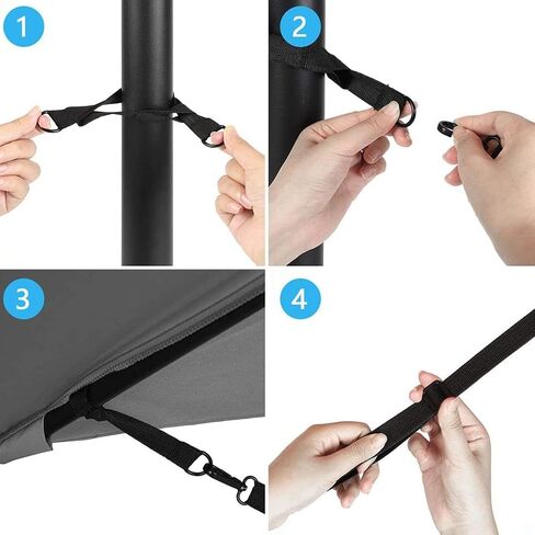 Patio Umbrella Tie Strap - Weatherproof Tie Buckle Strap For Sunshade Umbrellas,Reusable Parasol Tensioner, Camping Accessories For Tent, Sunshade, Canopy Shelter in Kuwait