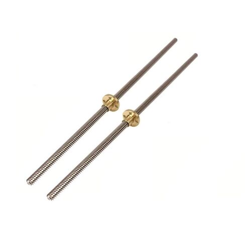 2-Pack 400mm Dia 8mm T8 Lead Screw and Brass Nut for 3D Printer Z Axis in Kuwait