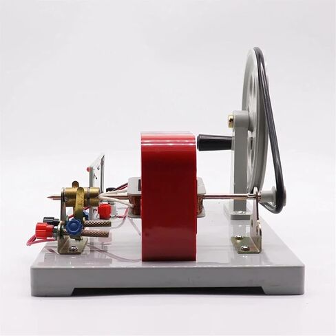Permanent Magnet, Rotatable Armature Generator Hand-Operated Generator to Explore Experimental Electromagnetic Equipment Manual Electricity Generator AC-DC Model Faraday Generator in Kuwait
