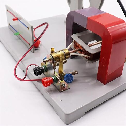 Permanent Magnet, Rotatable Armature Generator Hand-Operated Generator to Explore Experimental Electromagnetic Equipment Manual Electricity Generator AC-DC Model Faraday Generator in Kuwait