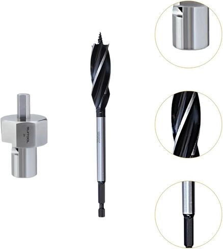 Generic 20mm Dog Hole الشطب مخرطة مع مثقاب النجارة أداة عالمية الملحقات المهنية الفولاذ المقاوم للصدأ in Kuwait