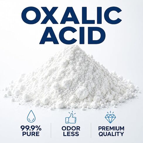 Oxalic Acid Powder 1lb - Trial Size Wood Bleach & Rust Remover - 99.6% Pure Deck Cleaner, Wood Brightener & Stain Remover for Small Projects in Kuwait
