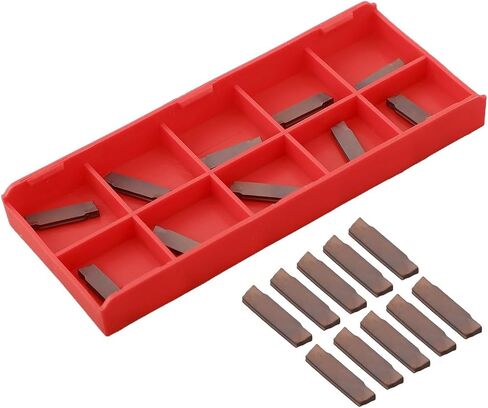 MGMN200-G LDA Carbide Inserts 2mm Steel Grooving Parting Tool Kit for Semi-Finishing Cast Iron Stainless Steel Aluminum 10pcs in Saudi Arabia