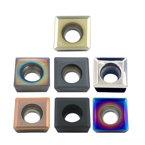 10pcs High-Speed Feed Milling Inserts Square Carbide Inserts MPHT06/08/12 for SMP Indexable Milling Cutter Head (MPHT060304-DM Colorful) in Kuwait