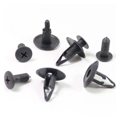 Plastic Rivets Fasteners, 50Pcs Plastic Rivet Fastener 8mm Mud Flaps Push Clips for NA01-56-145 63844-01A00 in Kuwait