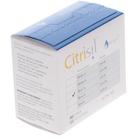Sterisil C50-B Citrisil Dental Waterline Cleaner Blue for 1 Liter Bottle 50/Pk in Kuwait