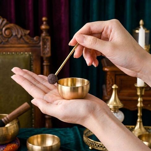 وعاء الموسيقى الصغير هدايا فريدة مصنوعة يدويًا مع وعاء التأمل المهاجم أداة الاسترخاء المحمولة وعاء الموسيقى الحلي ديكور المنزل in Kuwait