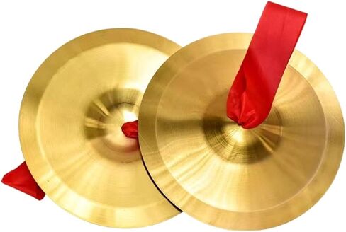 Waist Drum Cymbals Loud Sound Brass Cymbal Pair Traditional Cymbals for Artists, 19cm in Kuwait