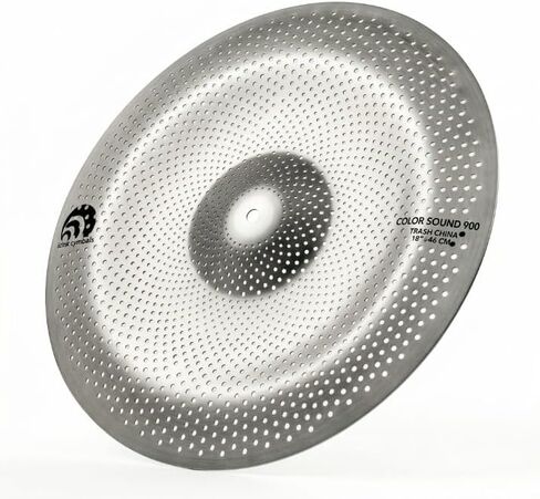 JBK 18" Low Volume China Cymbal, Black Mute Cymbal, Aluminum Alloy for Practice-Silver in Kuwait