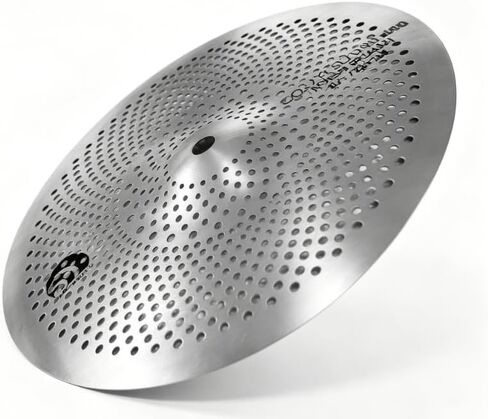 JBK 10 Inch Low Volume Silent Splash Cymbal, Aluminum Alloy Practice Cymbal, Low Noise for Home/Studio Use-Silver 10 Inch in Kuwait